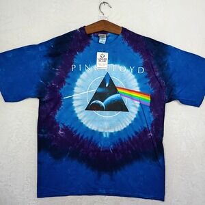 Liquid Blue Pink Floyd Dark Side of the Moon Tie Dye T-Shirt Mens 2XL XXL
